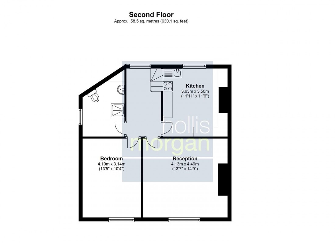 Floorplan for 59 Jacobs Wells Road, Hotwells