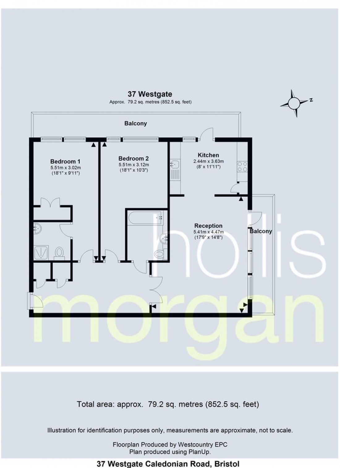 Floorplan for Caledonian Road, Harbourside