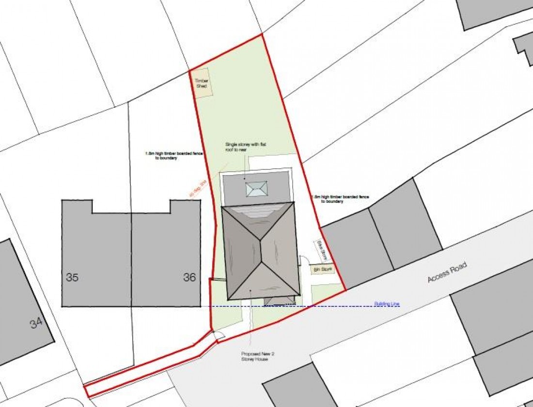 Floorplan for PLANNING GRANTED - DETACHED 3 BED HOUSE