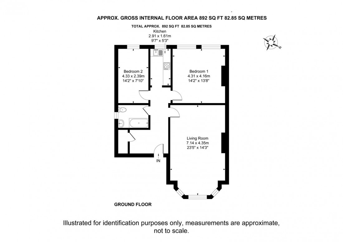 Floorplan for Osborne Road, Clifton