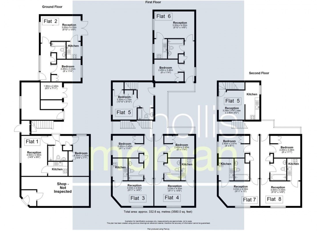 Floorplan for BLOCK OF 8 FLATS | EASTON