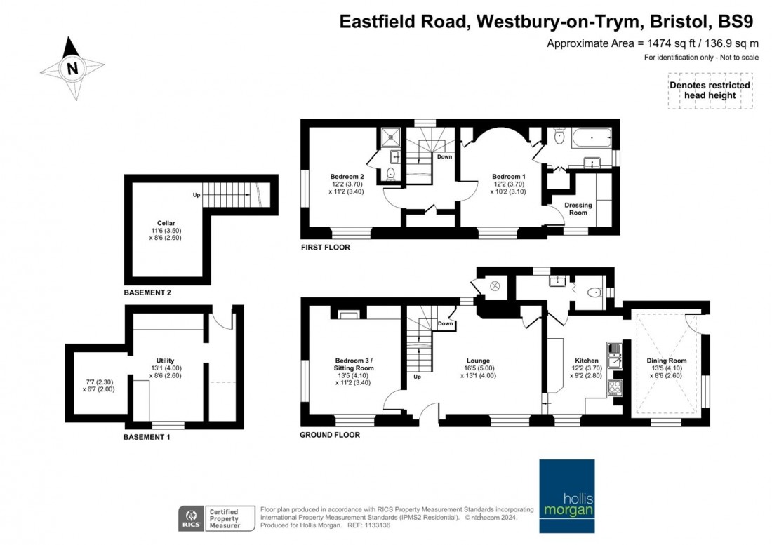 Floorplan for Eastfield Road, Westbury-On-Trym