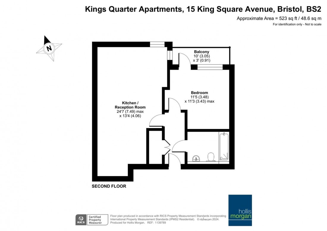 Floorplan for King Square Avenue, Bristol