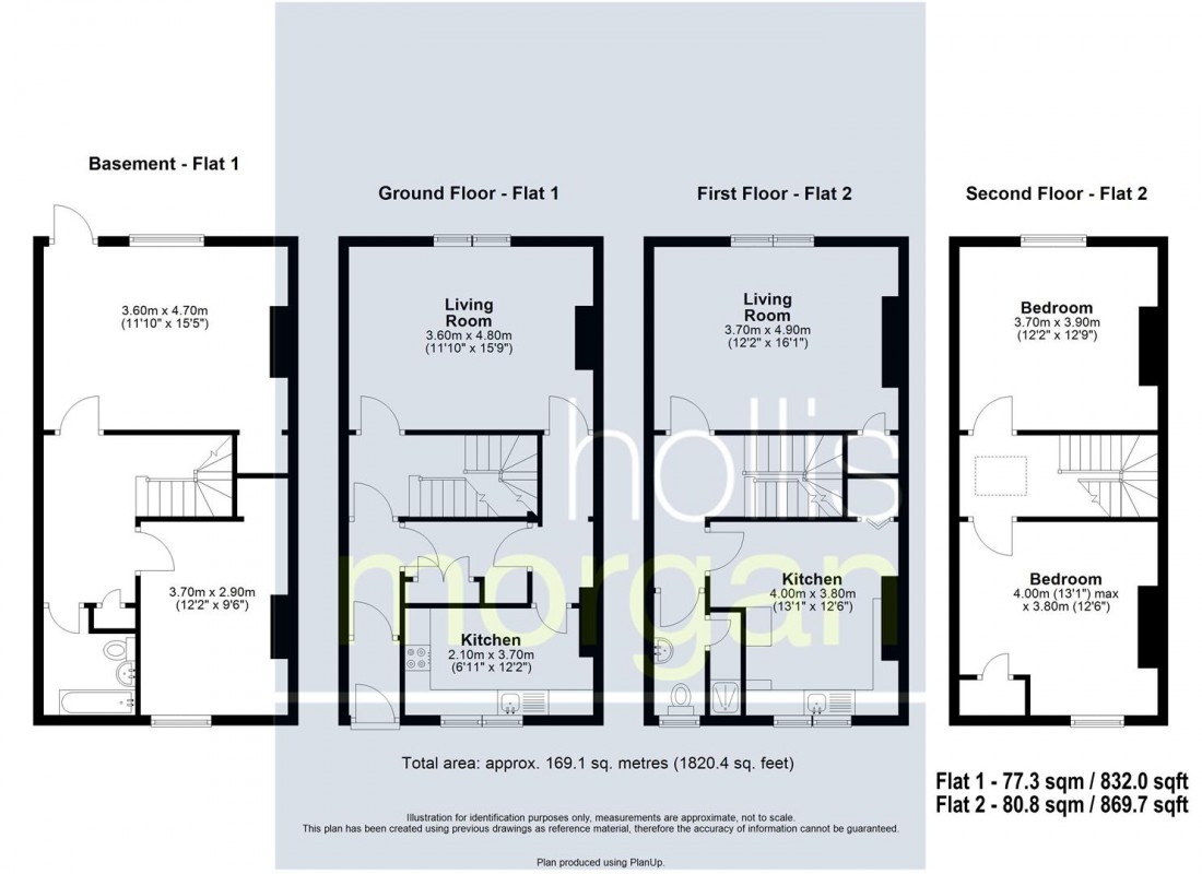 Floorplan for 2 x MAISONETTES | UPDATING | KINGSDOWN