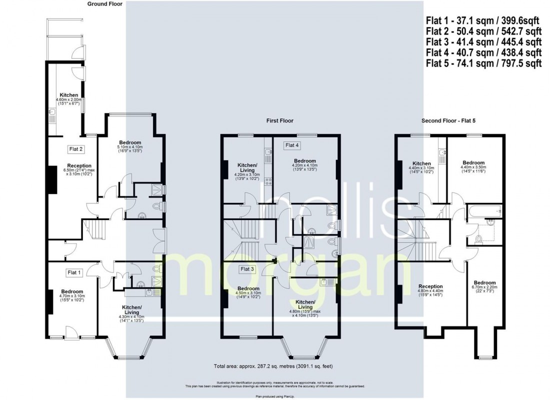 Floorplan for 5 X FLATS | REDLAND