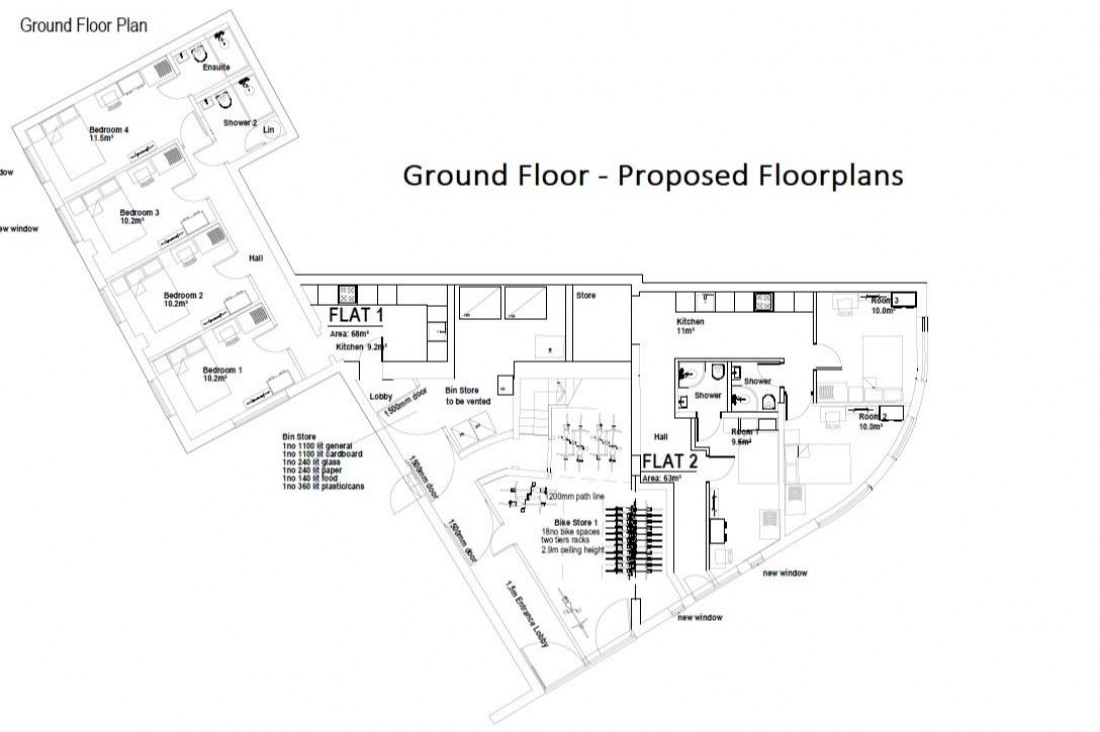 Floorplan for 18 BED HMO | £167k pa | BS5