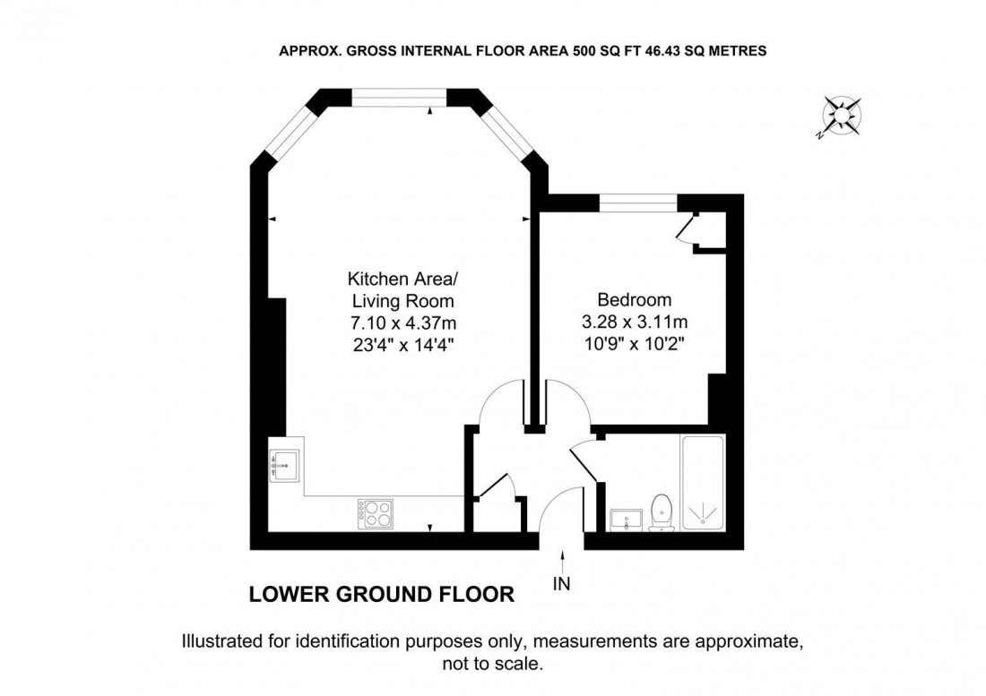 Floorplan for VACANT 1 BED | CLIFTON