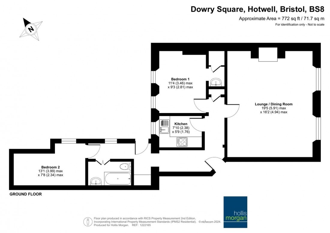 Floorplan for Dowry Square, Hotwells