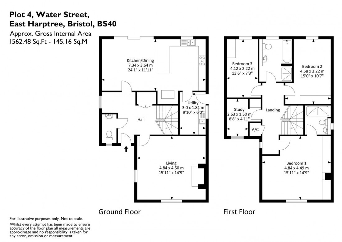 Floorplan for Water Street Close, Chew Valley