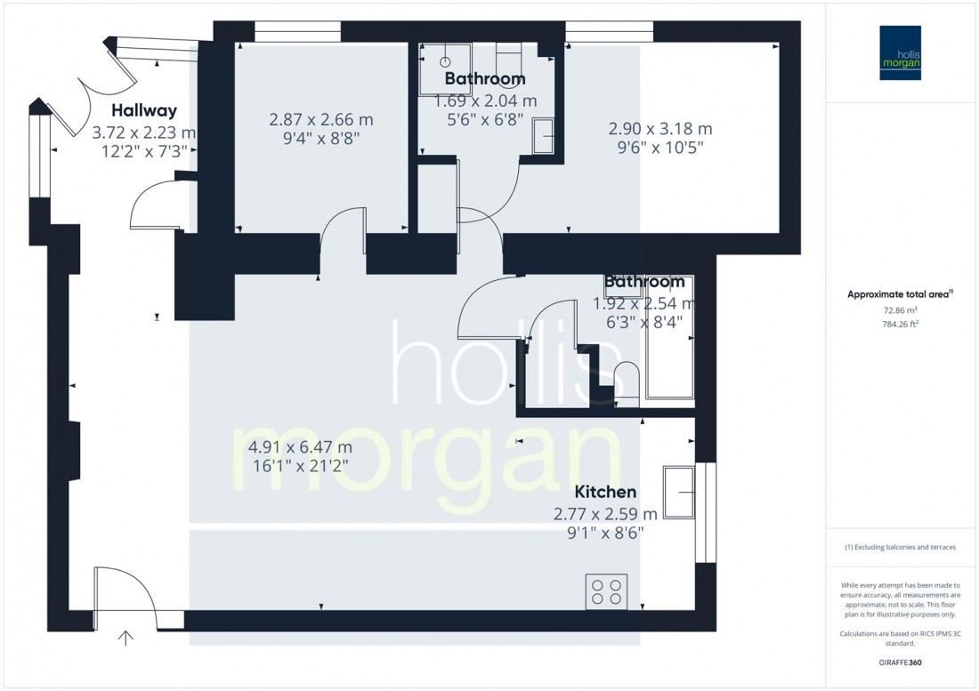 Floorplan for 2 BED | 2 BATH | TWERTON