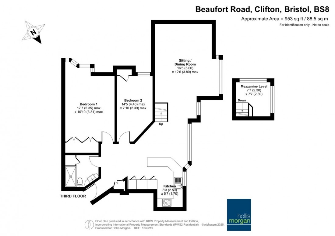 Floorplan for Beaufort Road, Clifton