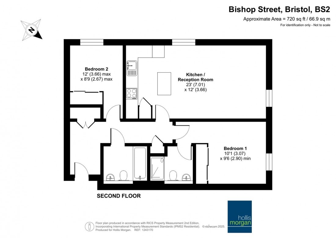 Floorplan for Bishop Street, Bristol