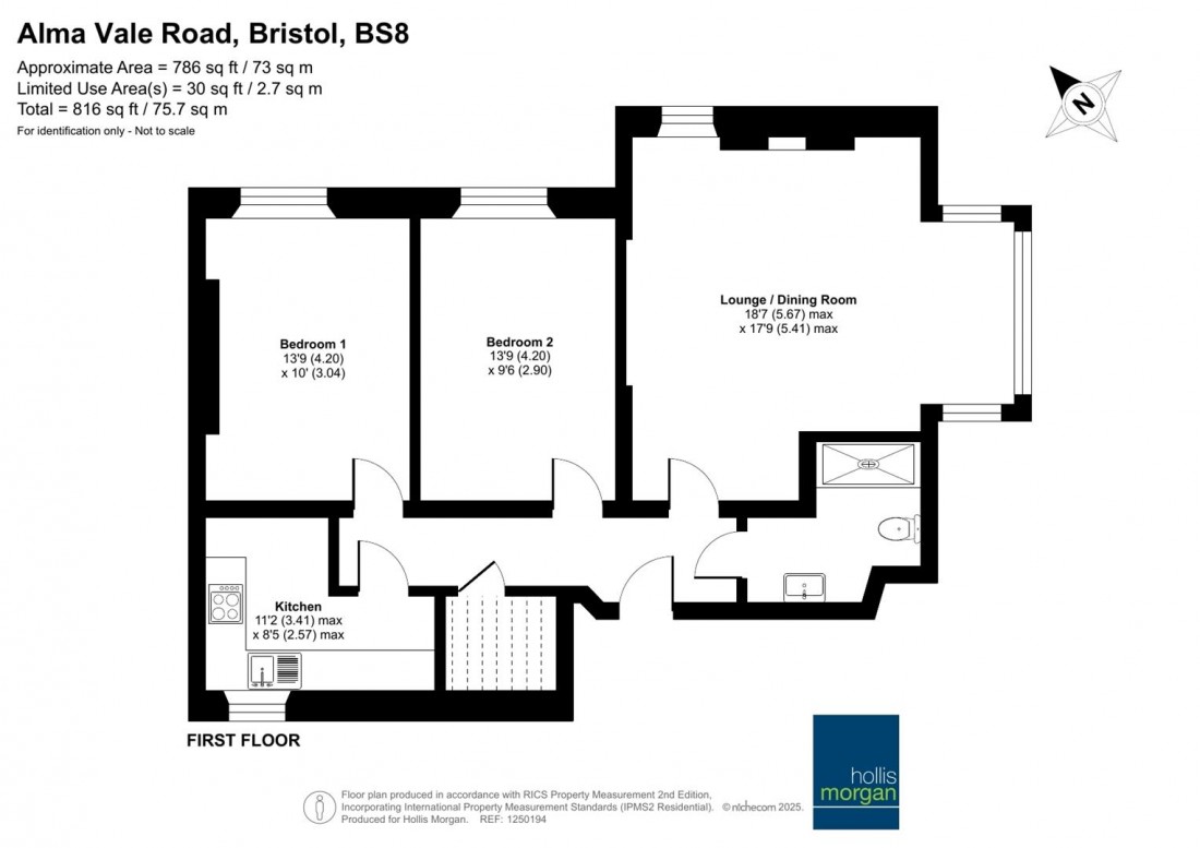 Floorplan for Alma Vale Road, Clifton